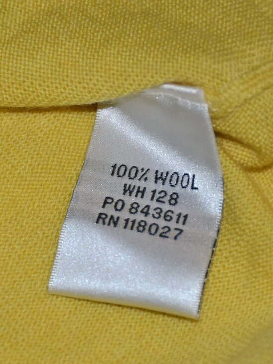 NWT Boden 100% Wool Ruffle Henley Knit Knee Length Dress Yellow 14R - Picture 9 of 10